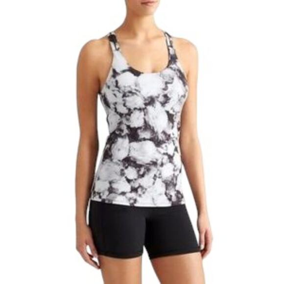 ATHLETA Floral Crush Optimism Tank Black & White SZ M - Picture 9 of 9